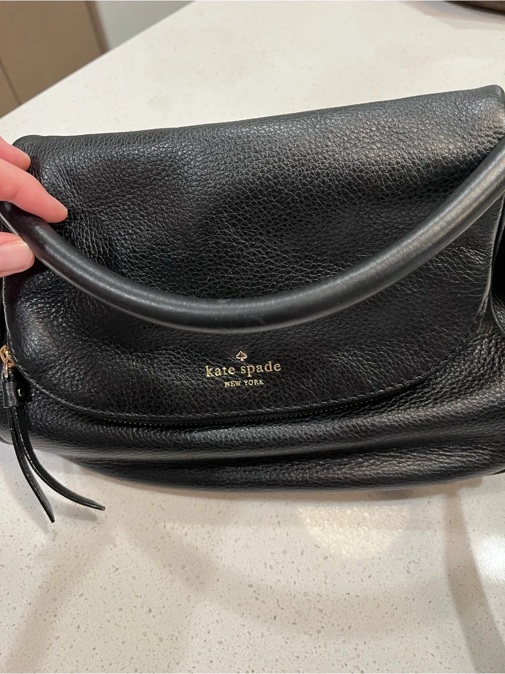 Kate Spade - Cobble Hill, Black Leather Crossbody Handbag Purse
